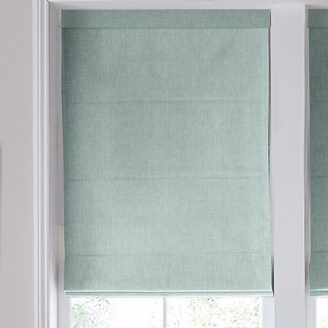 Laura Ashley Easton Made to Measure Blackout Roman Blind in Duckegg Blue