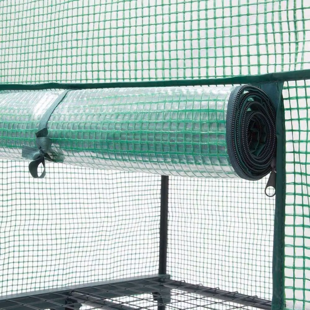 FLAVORA Portable 5-Tier Green Greenhouse, H 193 x W 69 x D 49 cm – 3