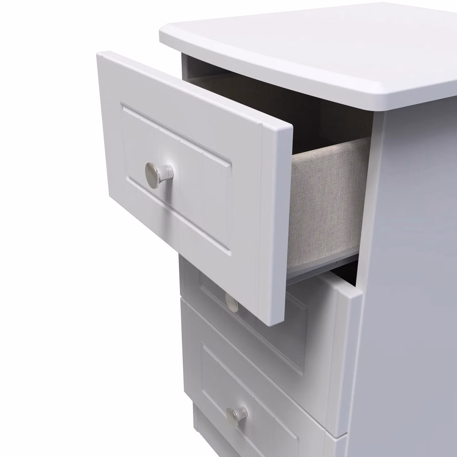2 U Lancaster 3 Drawer Bedside Cabinet in Grey, Ready Assembled – 2