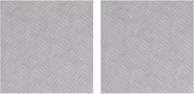 Berkfield Home Anti-Slip Aluminium Checker Plate Sheets in Silver, 2 Pack, W/D: 40 x 40 cm