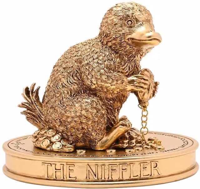 Warner Bros Harry Potter Herbology Niffler Figurine in Gold Metal