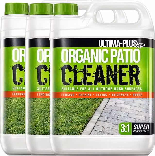 Ultima-Plus XP Organic Patio Cleaner Fluid for Patios, Driveways and Block Paving, 15 l