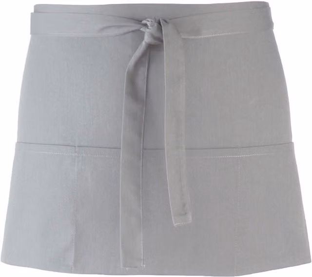 Premier Colours 3 Pocket Short Apron in Silver