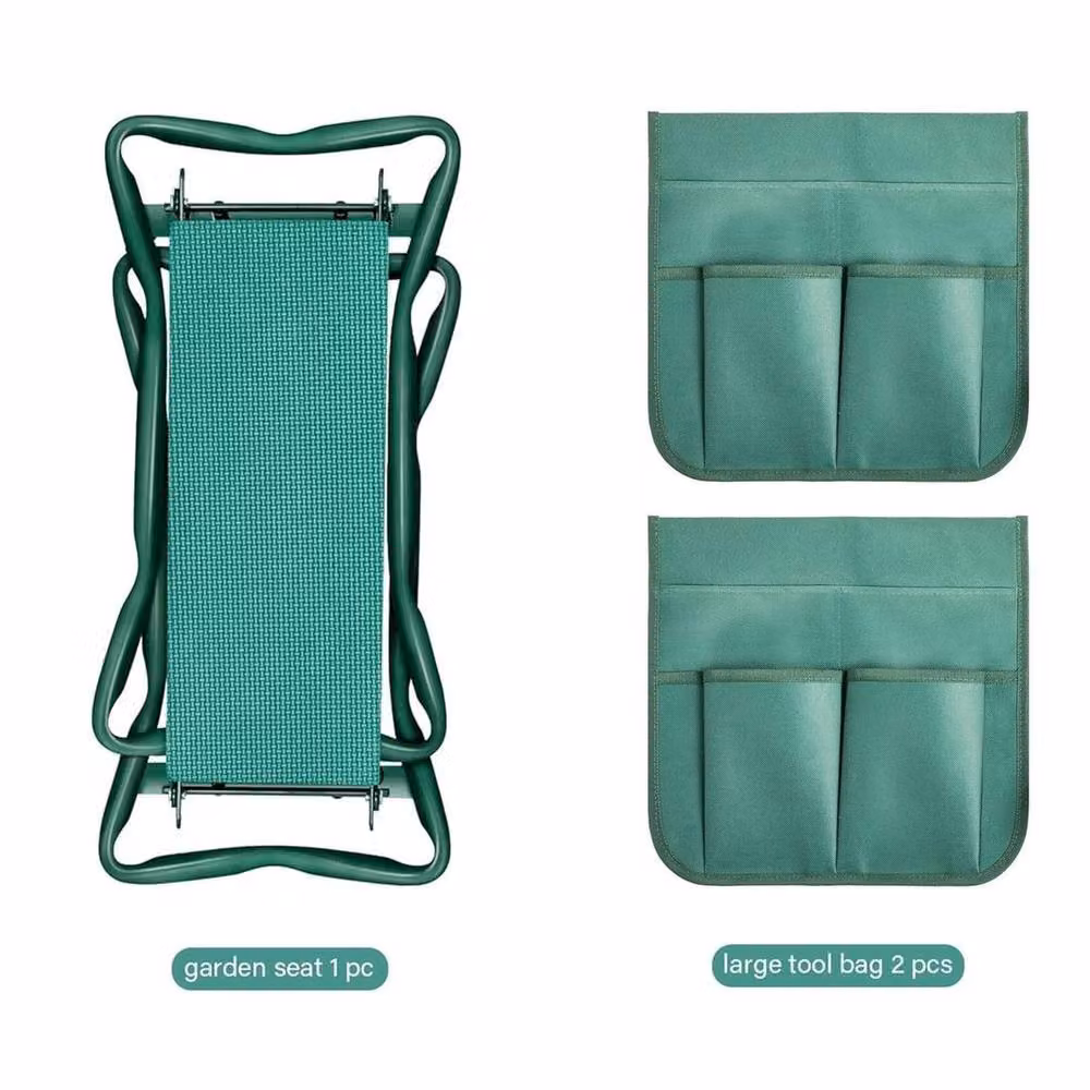 FLAVORA 2-in-1 Folding Padded Garden Kneeler in Green – 3