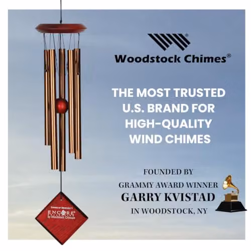 Woodstock Chimes Chimes of Mercury Wind Chime in Bronze, W/D/H: 7.62 x 7.62 x 35.0 cm – 9