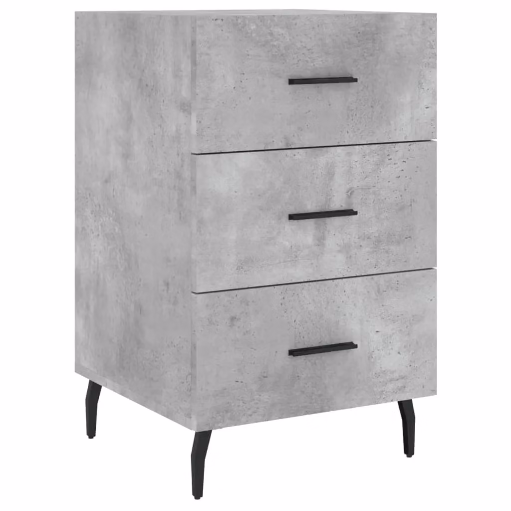Berkfield Home Modern Bedside Cabinet in Grey, W/D/H: 40 x 40 x 66 cm – 2