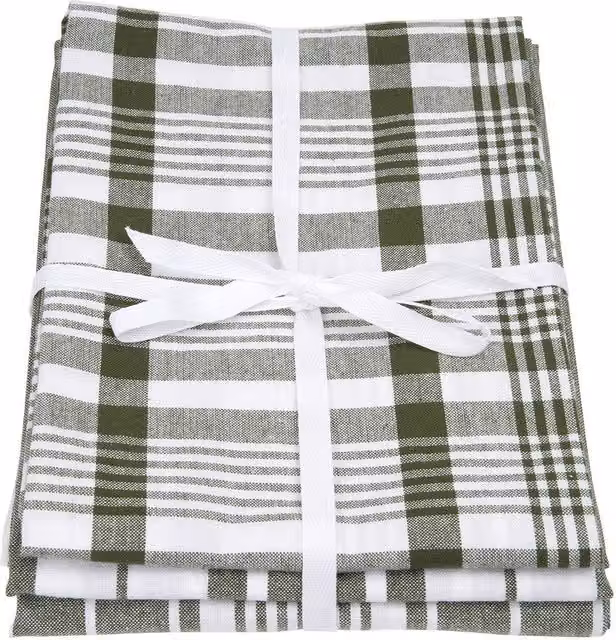 dexam Love Colour Set of 3 Extra-Large Tea Towels in Green and Multicolour