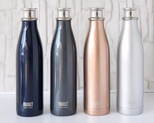 BUILT New York Perfect Seal Vacuum Insulated Stainless Steel Hydration Bottle, 740 ml, Blue – 1