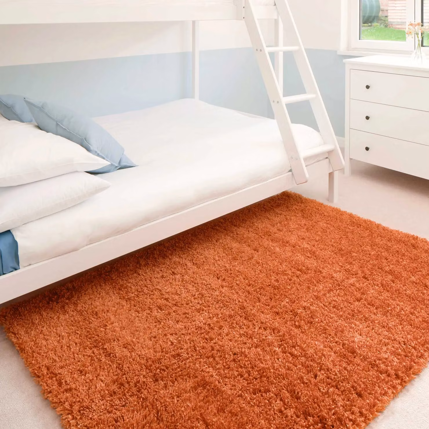 Kukoon Orange Terracotta Super Soft Shaggy Rug, W/D/H: 160 x 230 cm – 2