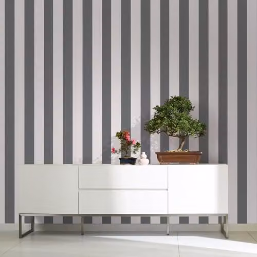 Galerie 82259 Industrial Effects White and Anthracite Striped Non-Woven Wallpaper – 2