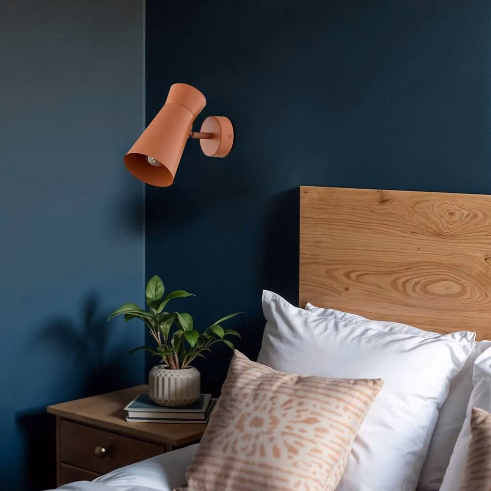 Netlighting Lord Adjustable Single Ceiling Spotlight in Terracotta Brown with E14 Base – 2