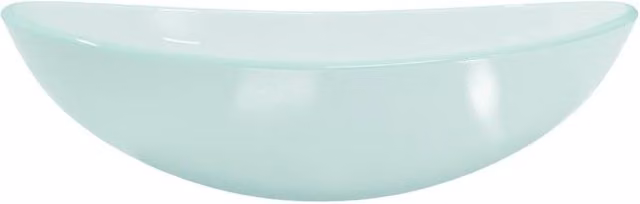 Berkfield Home Modern Oval Countertop Basin in Green Tempered Glass W/D/H: 54.5 x 35.0 x 15.5 cm