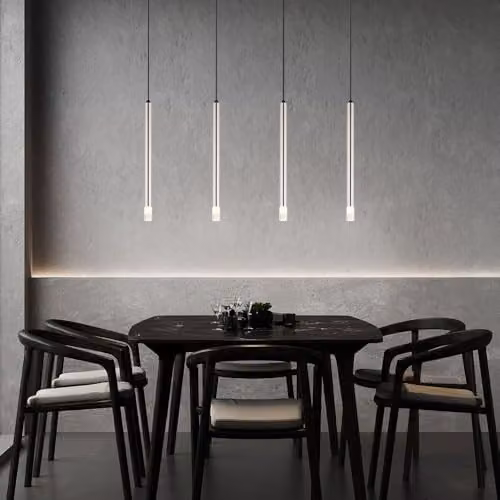Netlighting Ryan Bar Pendant Ceiling Light in Grey with 4x G9 Bulbs, Height: 120 cm – 2