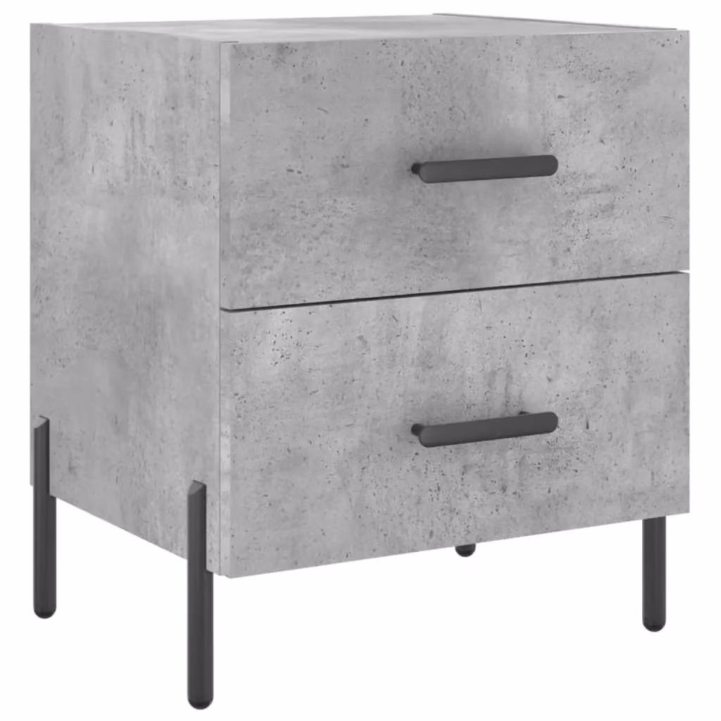 Berkfield Home Modern Bedside Cabinet in Concrete Grey, W/D/H: 40 x 35 x 47.5 cm – 2