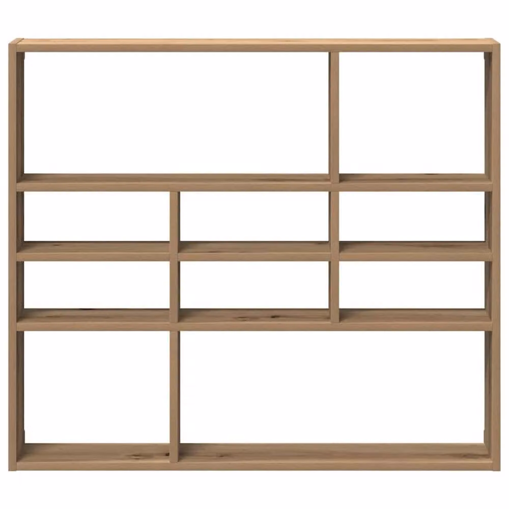 Berkfield Home Artisan Oak Wall Shelf, Brown Engineered Wood, W: 90 cm, D: 16 cm, H: 78 cm – 3