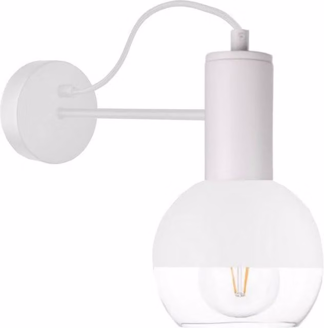 Netlighting Arne White Glass Wall Lamp, Diameter: 25 cm, 1x E27