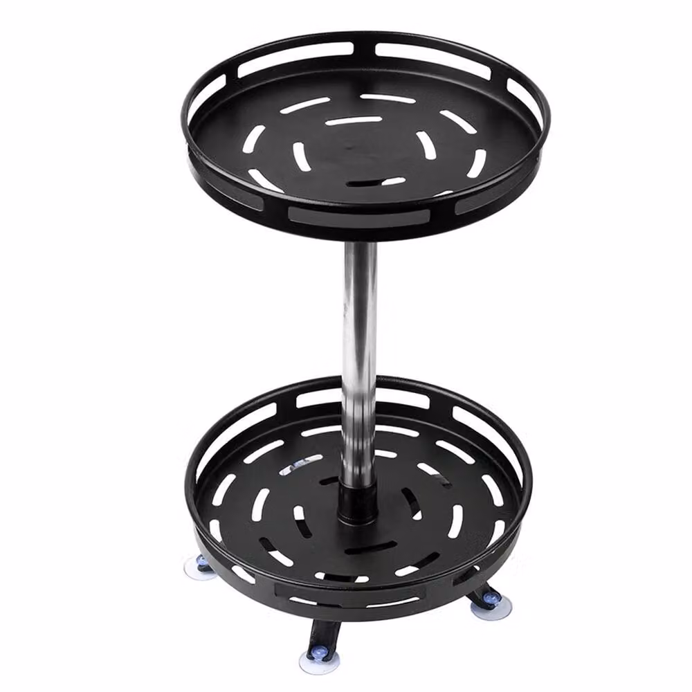 Nordara 2 Tier 360 Degree Rotating Kitchen Spice Rack Organizer Storage Tray, Black, W/D/H: 100 x 100 x 100 cm – 3