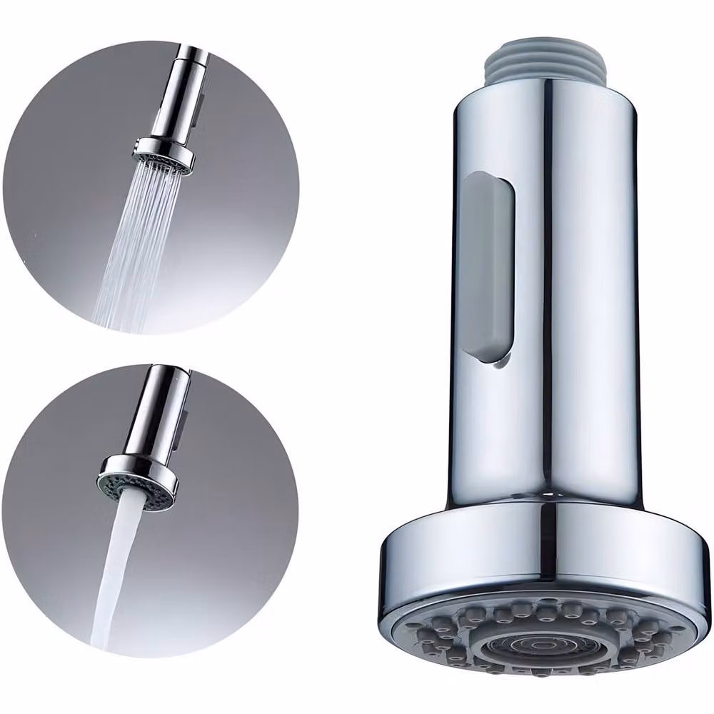 Heable Sleek Kitchen Tap with Pull Out Spray Shower Head in Silver Chrome Finish – 2