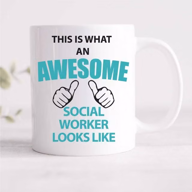 60 Second Makeover Limited This Is What An Awesome Social Worker Looks Like Ceramic Mug in White
