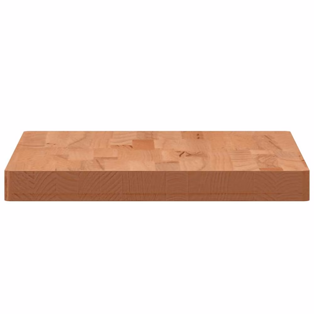 Berkfield Home Rectangular Solid Beech Wood Table Top in Brown, W/D/H: 60 x 40 x 4 cm – 3