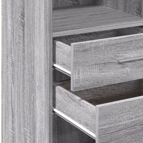 vidaXL Modern Highboard in Grey Sonoma, W/D/H: 40 x 42.5 x 124 cm – 3