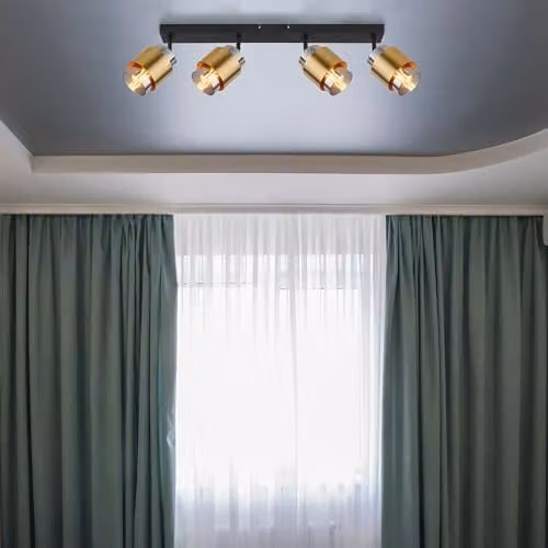 Globo Lighting Milley Modern Metal Ceiling Light in Black and Gold/Brass – 4