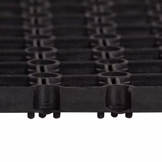 Berkfield Home Rectangular Rubber Door Mat, Black, W: 60 cm, D: 80 cm