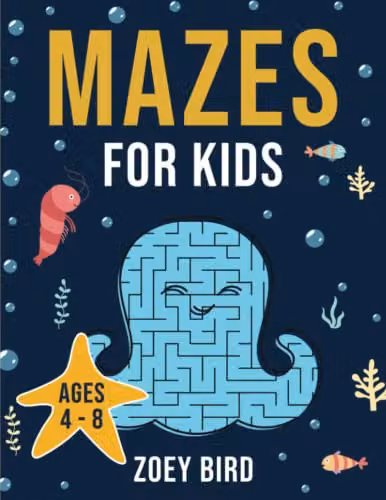 Mazes for Kids: Multicolour Maze Activity Book for Ages 4 to 8