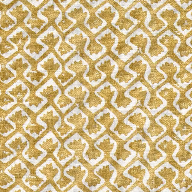 Clarke & Clarke Kalpa Fabric in Orange and Yellow