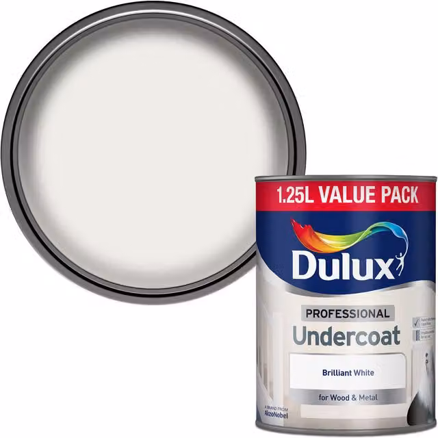 Dulux Professional Undercoat for Wood and Metal, White, 1.25l