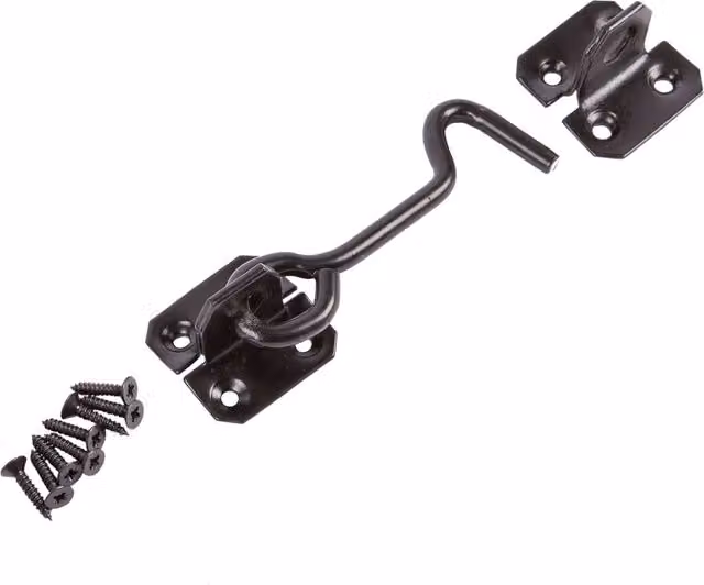Blackspur Black Japanned Steel Cabin Hook, Black