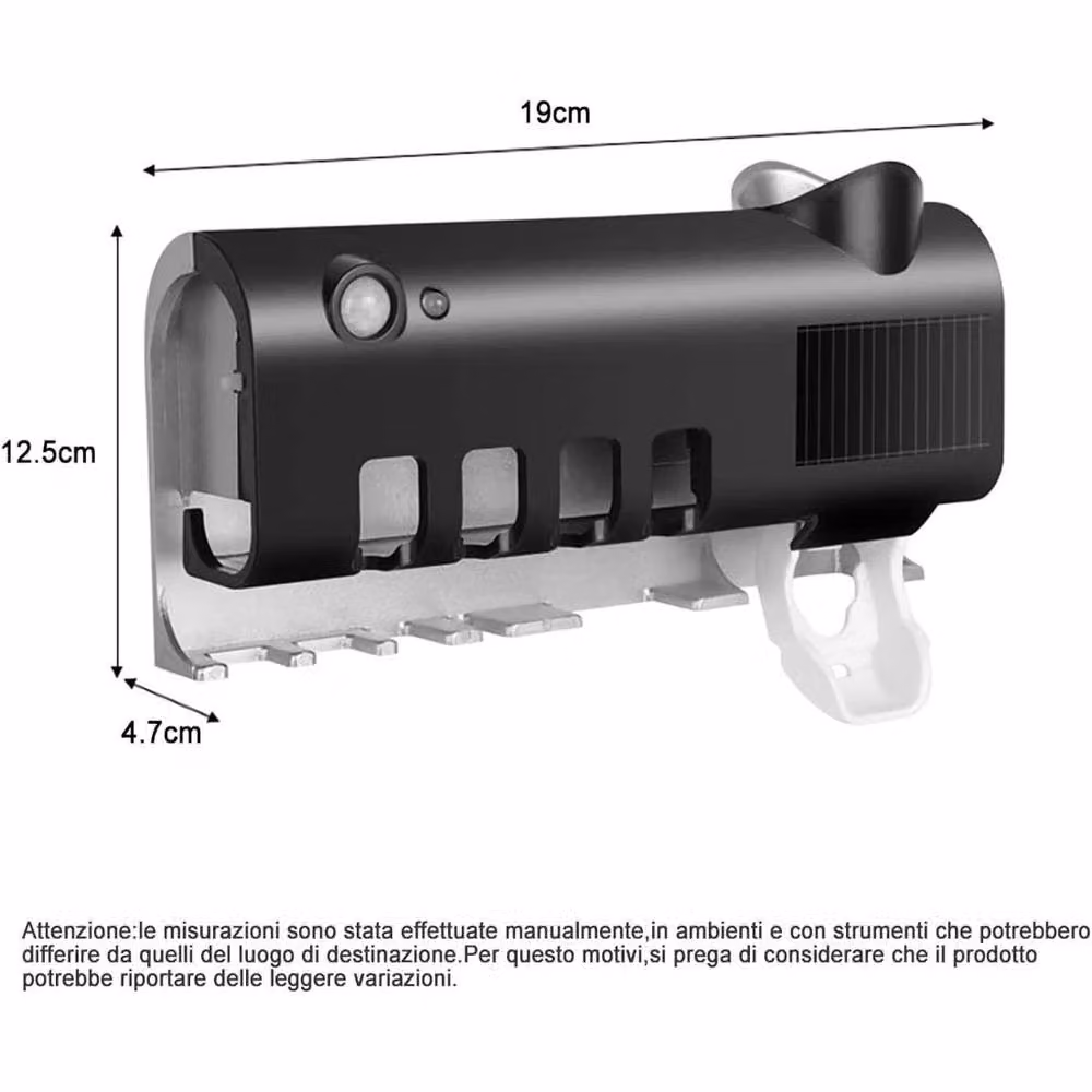 FLAVORA Wall Mount UV Toothbrush Sanitiser in Black – 2
