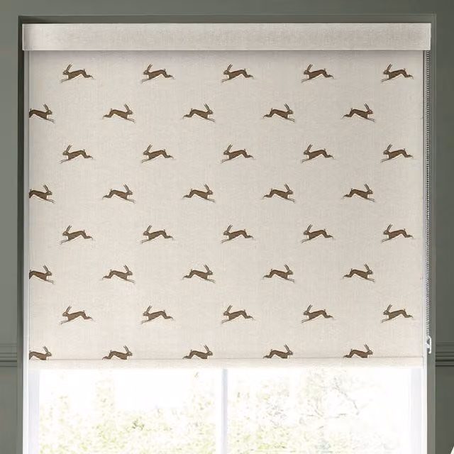 Emily Bond Alice Translucent Made to Measure Roller Blind in Stone