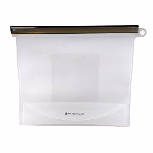 MasterClass Reusable Silicone Food Bag, 1.5 l, Airtight and Leakproof, BPA-Free, Transparent