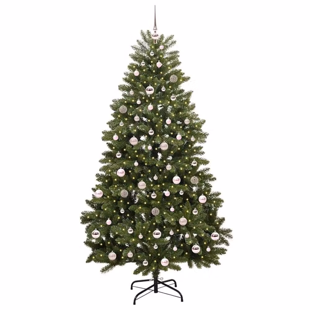 Berkfield Home Artificial Green Christmas Tree with Stand, Height: 210 cm, PVC and Metal – 2