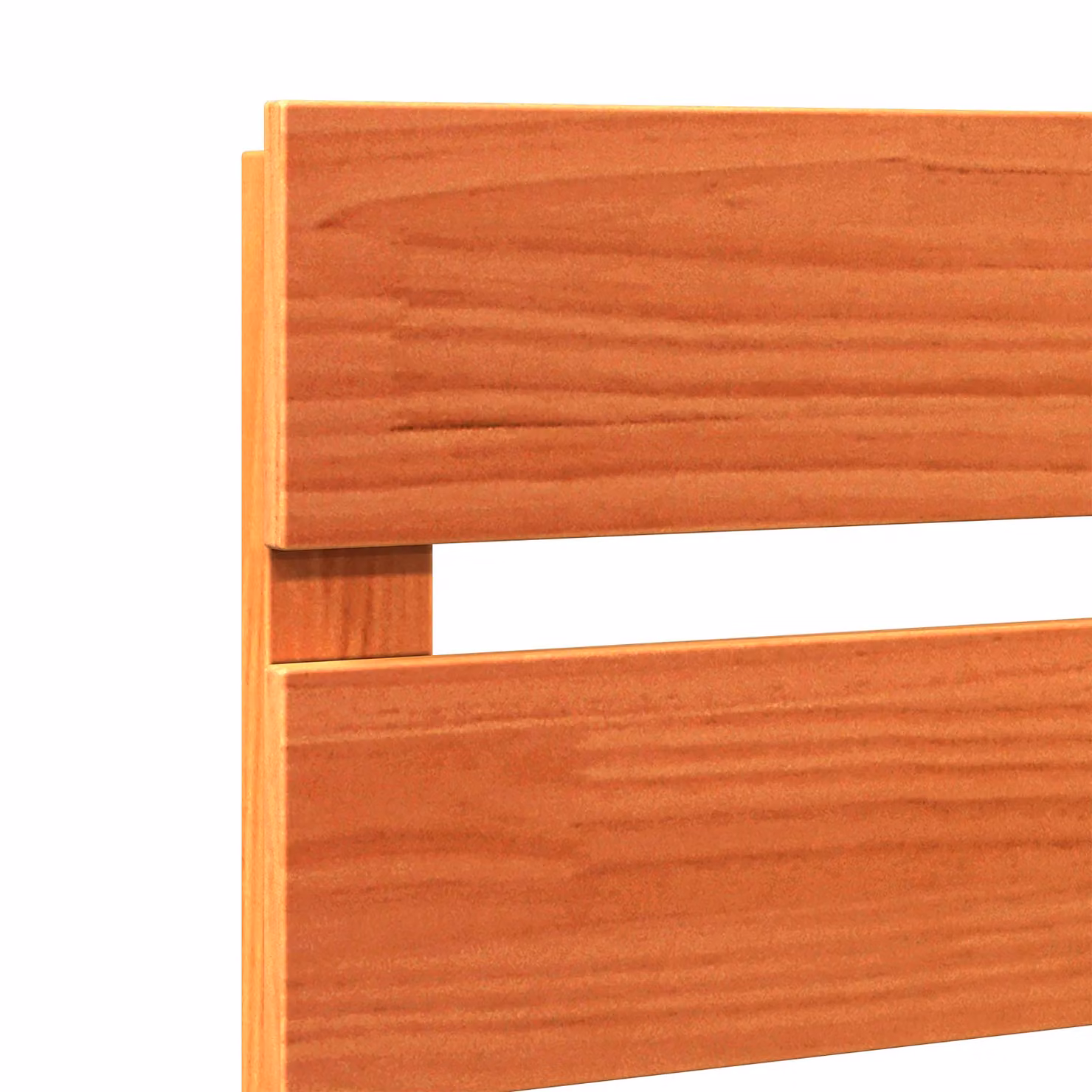 Berkfield Home Rustic Solid Wood Pine Headboard in Wax Brown, Width: 140 cm – 3