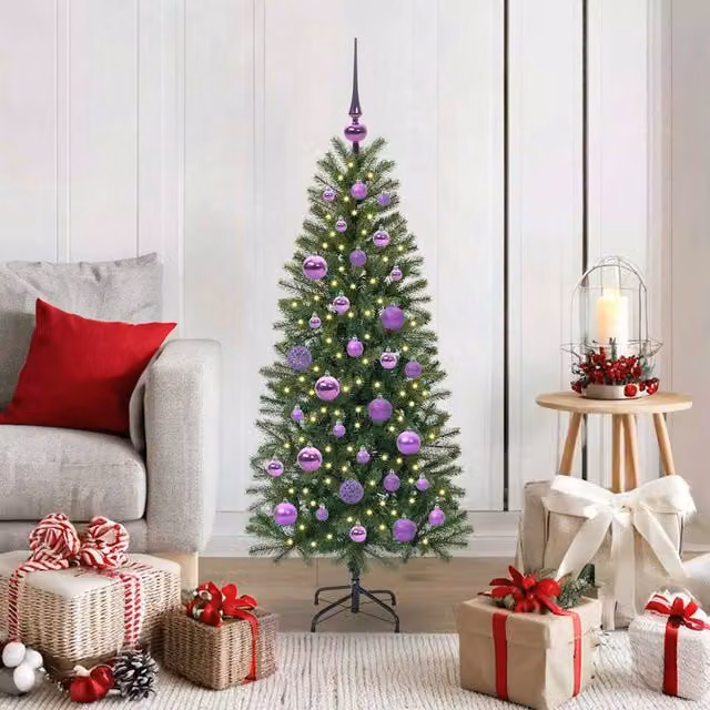 Berkfield Home Artificial Green Christmas Tree with 150 LEDs, Height: 120 cm – 1
