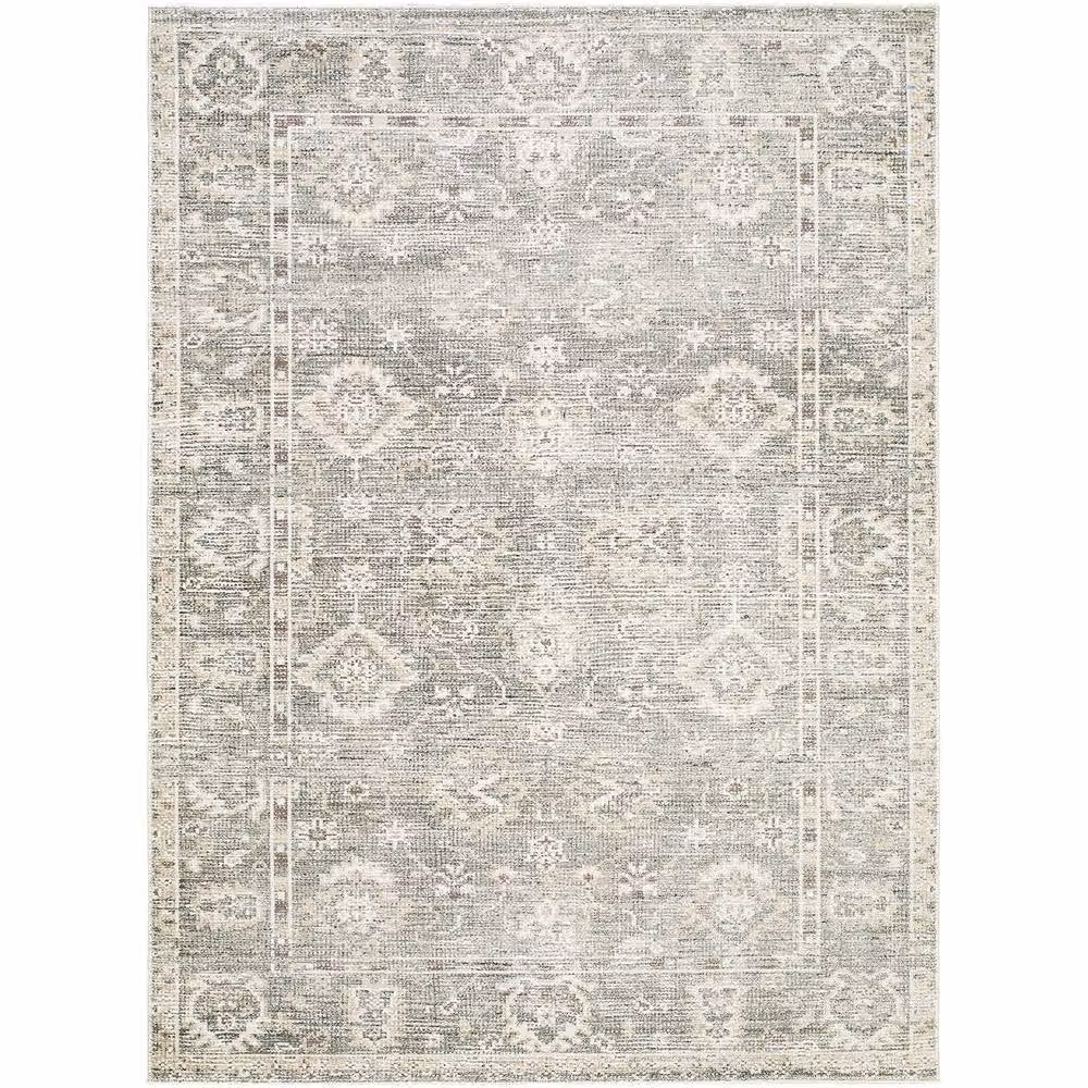 Livabliss Galey Alix Collins Avenue Vintage Green and Beige Traditional Fringe Living Room Rug W: 160 cm, D: 215 cm – 2