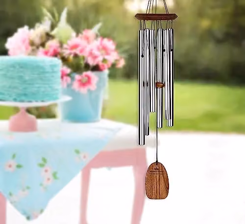 Woodstock Chimes Happy Birthday Silver Wind Chime – 2