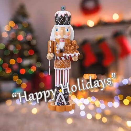 VFM e-Store Wooden Gingerbread Nutcracker Christmas Decoration, Brown and Multicolour, H 39 cm x W 11.2 cm x D 9.15 cm – 4