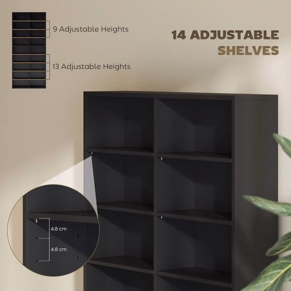 NESTLUNE 640 CD and DVD Storage Unit in Black, W: 100 cm, D: 15 cm, H: 175 cm – 5