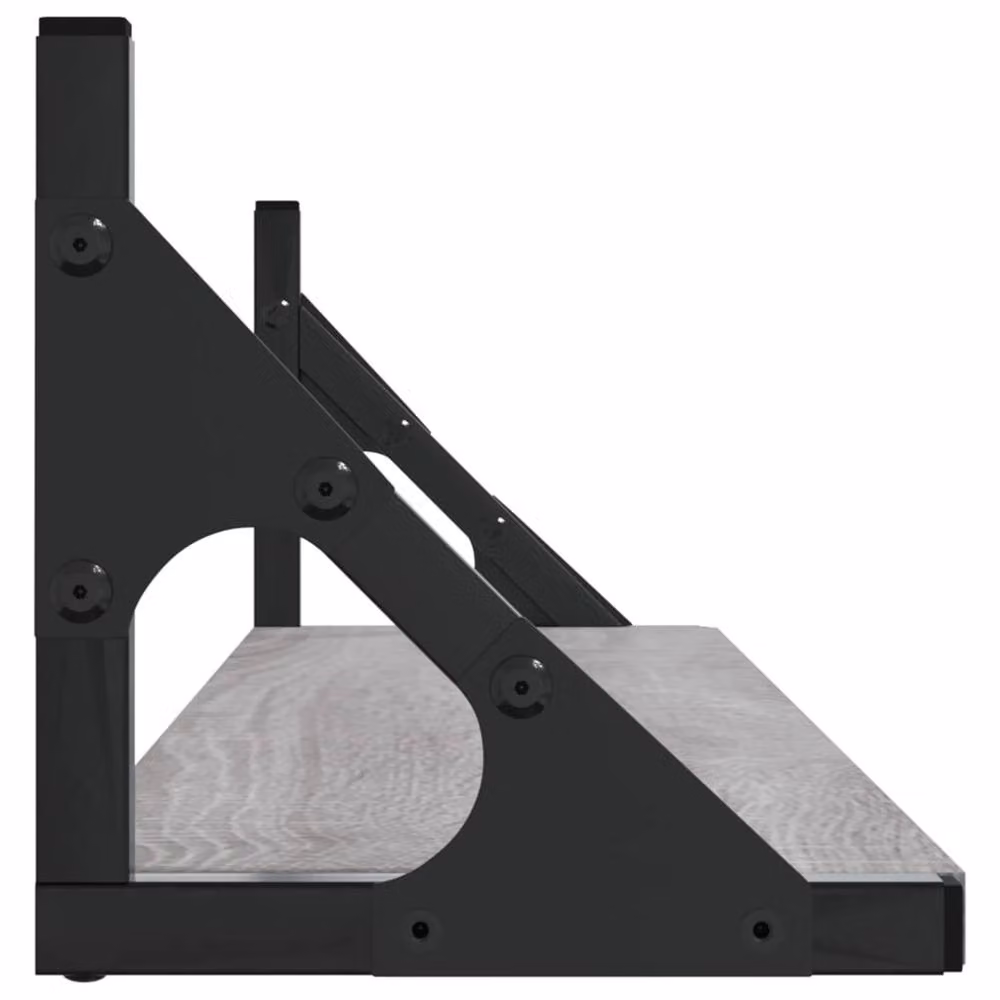 Berkfield Home Beautiful Wall Shelves, 2 Piece Set in Grey Sonoma, W: 80 cm, D: 15 cm, H: 15.5 cm – 3