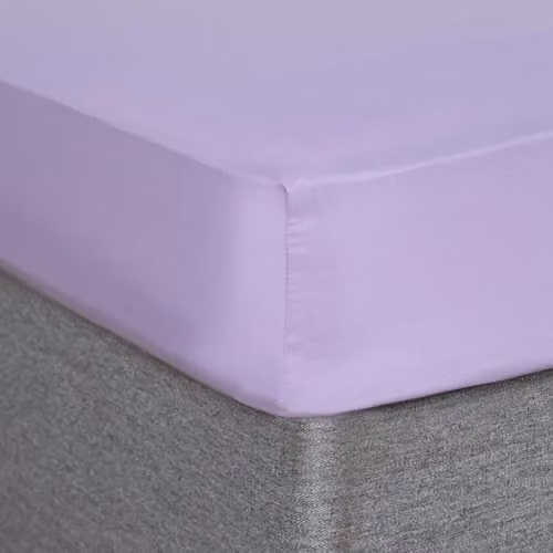 OHS Single Fitted Sheet in Purple Microfibre, Easy Care and Non-Iron, W/D/H: 91 x 190 x 25 cm