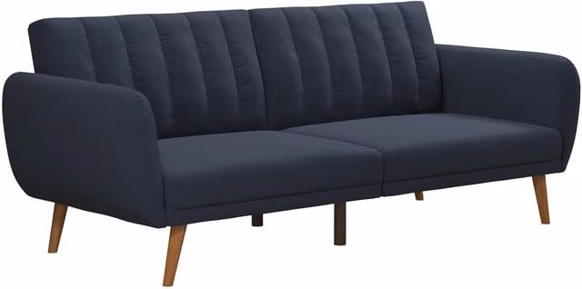 Novogratz NG Brittany Upholstered Sofa Bed in Navy Blue Linen