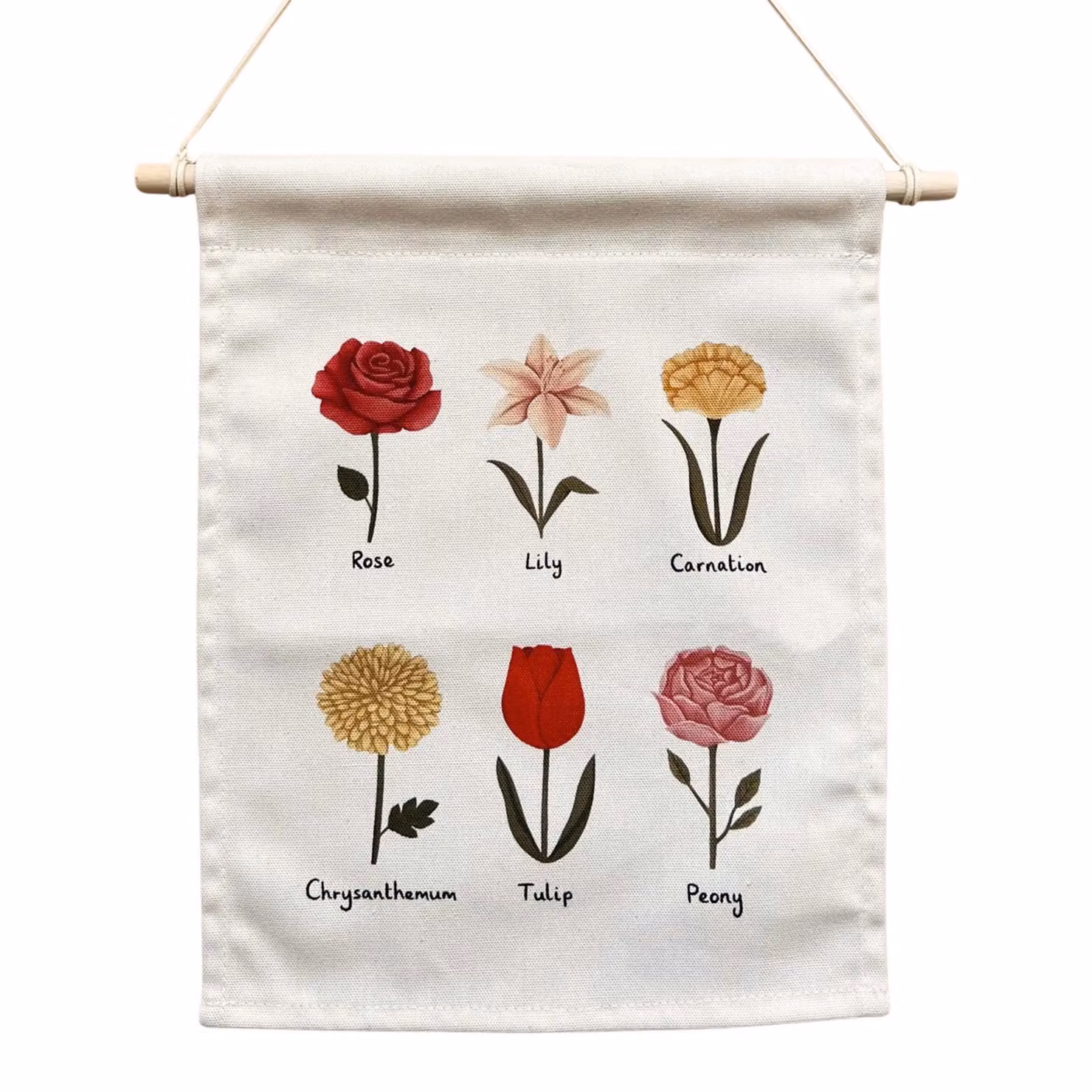 Kid of the Village Floral Canvas Mini Hanging Illustration for Children, W/H: 25.0 x 32.0 cm – 2