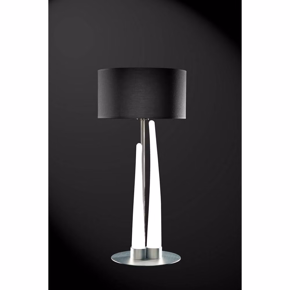 Netlighting Estalacta 3-Light Modern Table Lamp with GU10 Shades in Silver, White and Black – 3