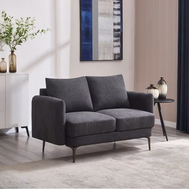 More4Homes Sofia 2 Seater Fabric Sofa in Anthracite Grey – 1