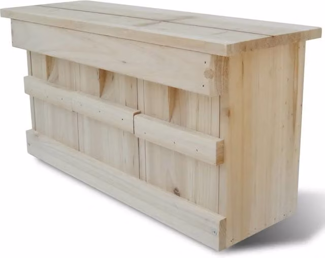 Berkfield Home Sparrow Nesting Box, Brown, W: 44 cm, D: 15.5 cm, H: 21.5 cm