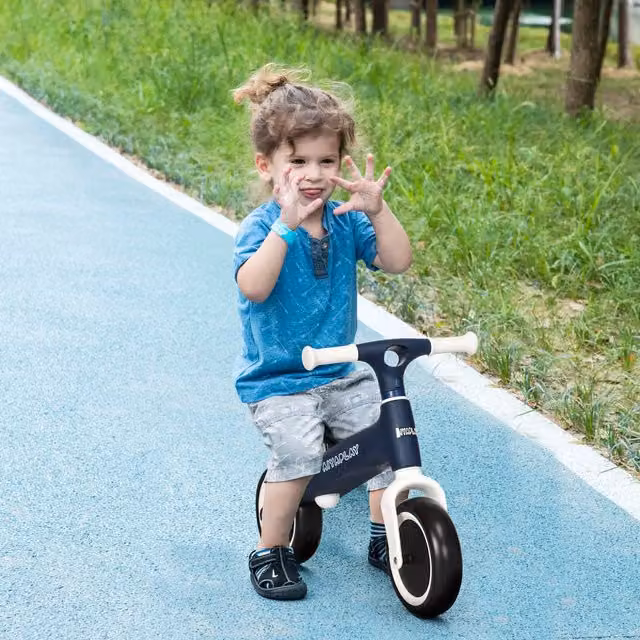 AIYAPLAY Height Adjustable Baby Balance Bike in Blue