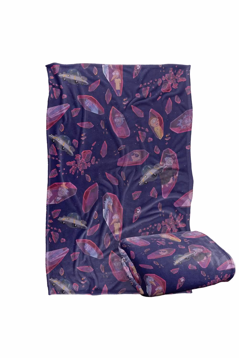 LOGOVISION Rick and Morty Crystal Starfield Super Soft Fleece Throw Blanket, Purple/Multicolour, W/D/H: 91 x 147 cm – 6